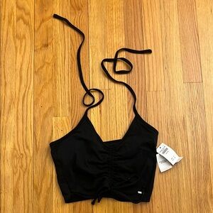 NWT Hollister Black Halter Crop Top